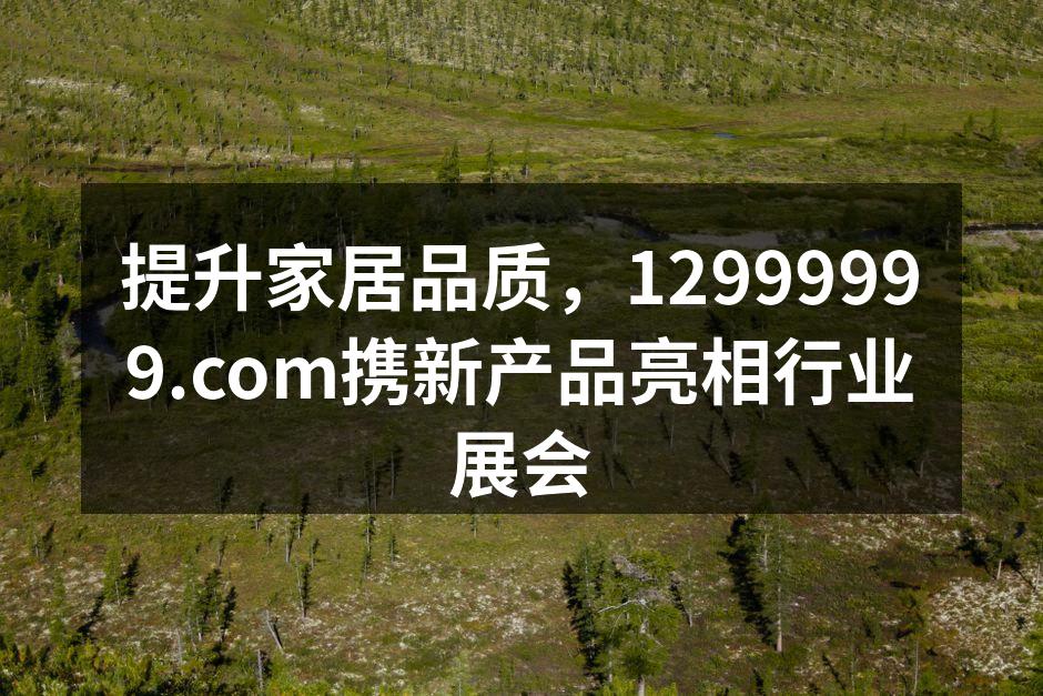 提升家居品质，12999999.com携新产品亮相行业展会